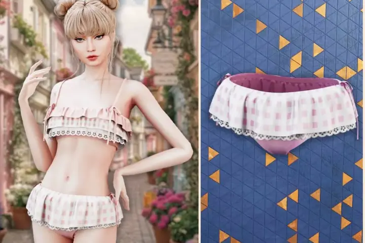 Picnic charm bikini bottoms