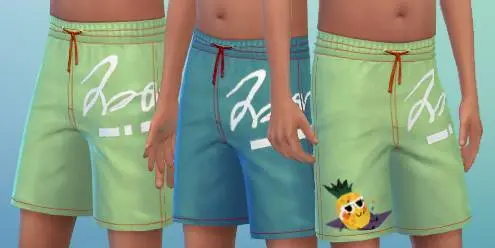 Boys Swim Shorts Set "Ananas"