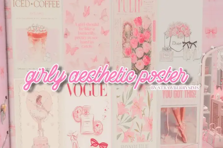 girly aesthetic poster