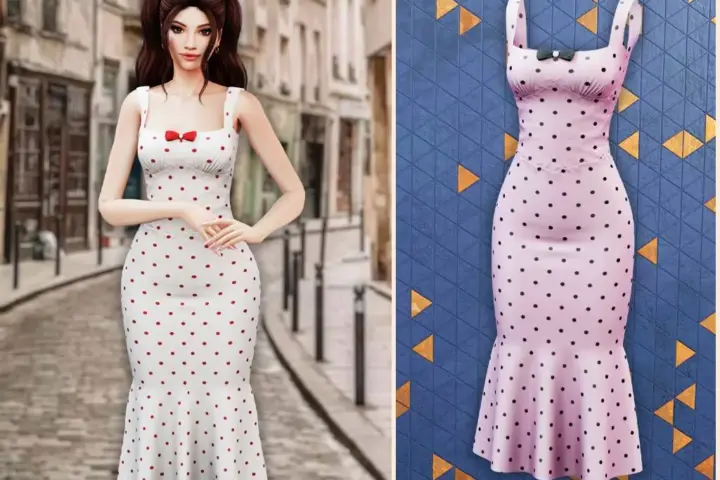 Polka elegance mermaid dress