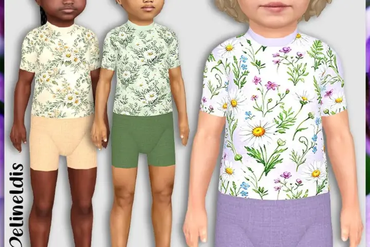 Toddler Daisies Short Pajamas