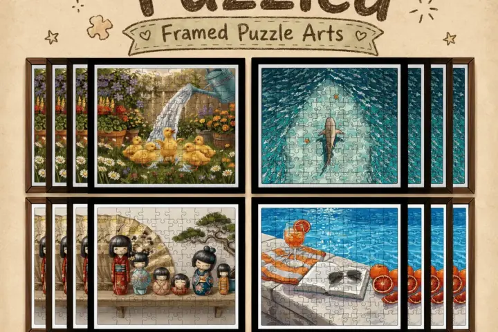 *Feeling Puzzled* Framed Puzzle Arts