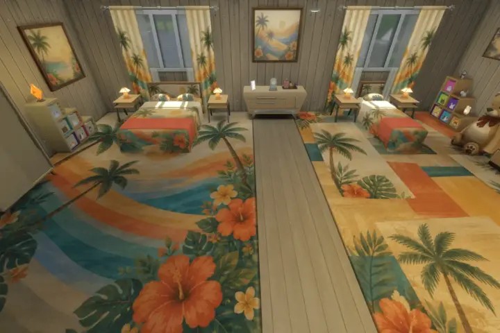 Sun-Kissed Paradise Collection FULL BED ROOM (BASE GAME)