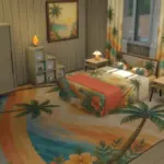Sun-Kissed Paradise Collection FULL BED ROOM (BASE GAME)