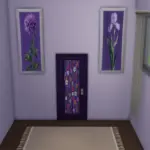 Doors, paintings, and walls with colorful floral patterns