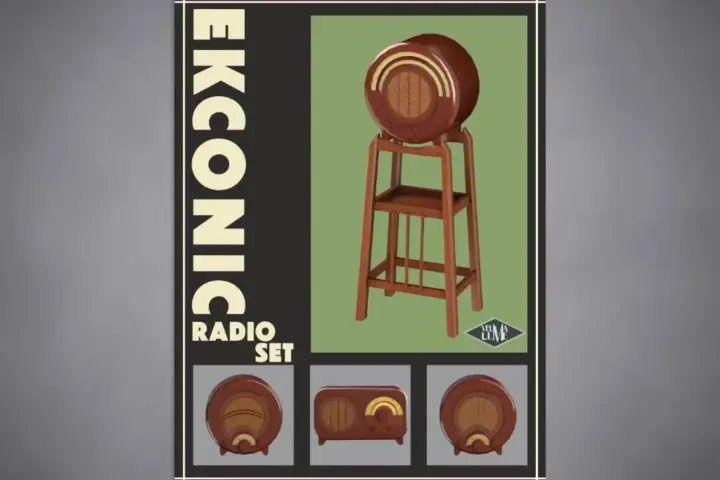 EKCONIC Vintage Radio Set