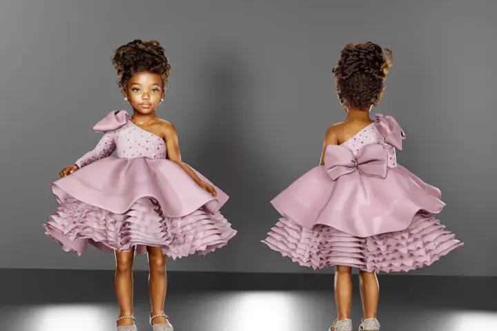 Toddler Ruffle Dress with Oversized Bow