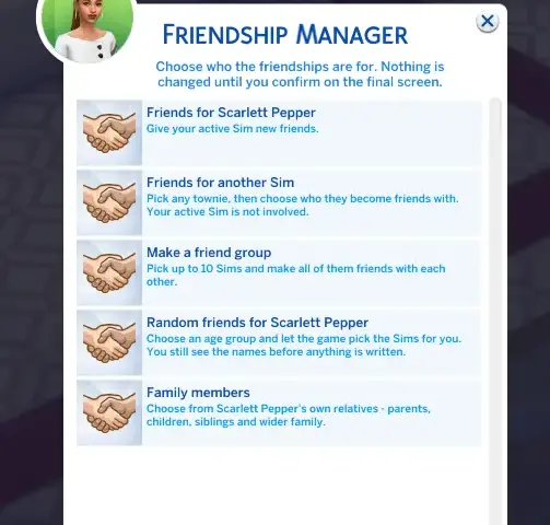 Friendship Manager