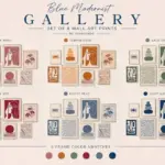 Blue Modernist Gallery – Set of 8 Wall Art Prints