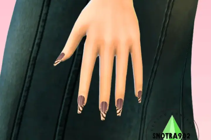 Zebra French Nails