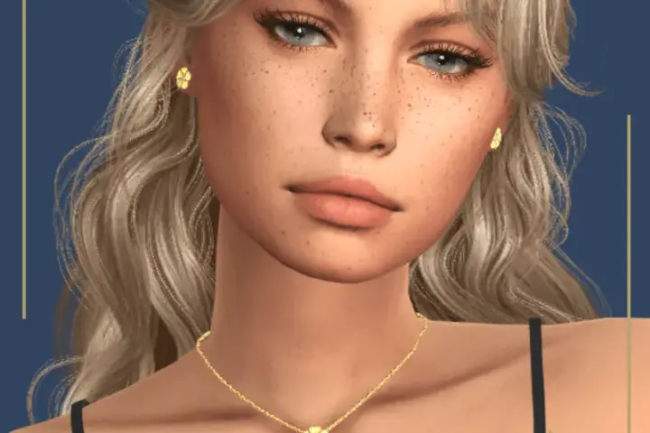 Metal Flower Necklace