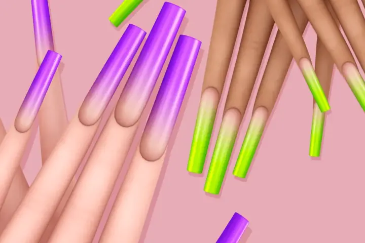 Glow Stick Nails