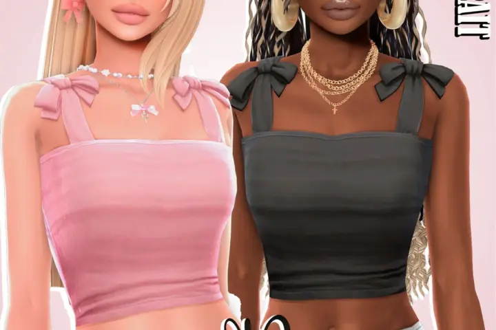 Blush Bow Crop Top