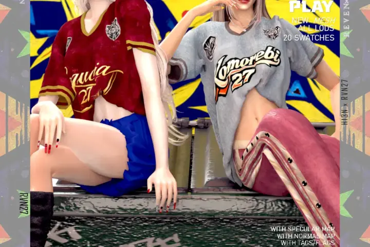 Tucked Printed Athletic Team Shirt