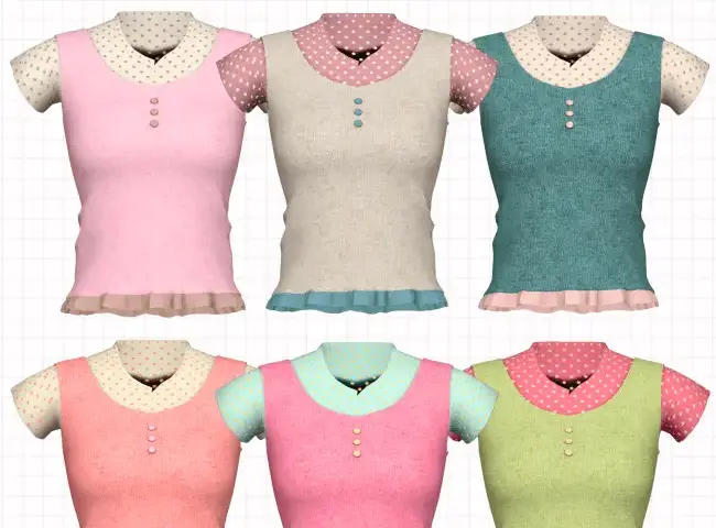 [khlia] bubblegum top