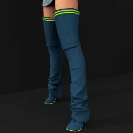 SAVAGE COLLECTION - CHILLAX THIGH HIGH SOCK BOOTS -ELEVATED