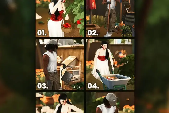[IZESEER] GARDENING | Sims 4 Pose Pack