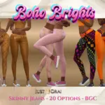 Boho Brights - D4 - Skinny Jeans and Crop Top