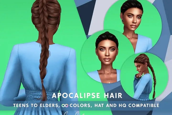 SONYASIMS - Apocalipse Hair (without bangs/frontal strands)