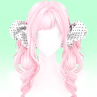【 SUSHI77 】 S357 medium long water ripple low double ponytail