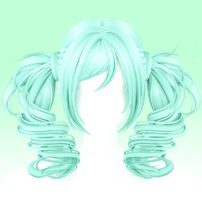 【 SUSHI77 】 S361 spring coil high double ponytail