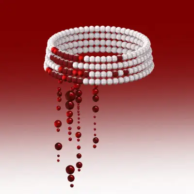 【 SUSHI77 】 S362 Blood Drop Pearl Necklace