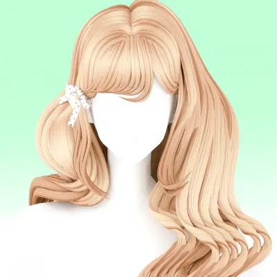 【 SUSHI77 】 S352 Sweetheart Side Tie Ribbon Big Wave