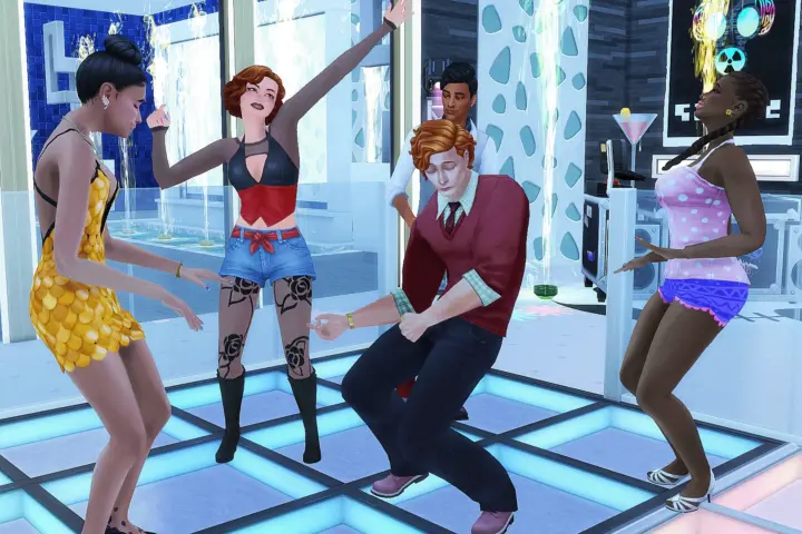 Club Dancers Animated Deco Sims