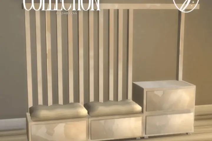 [AZHARMOONN] Siena Entryway Cabinet Marble & Wood Aesthetic