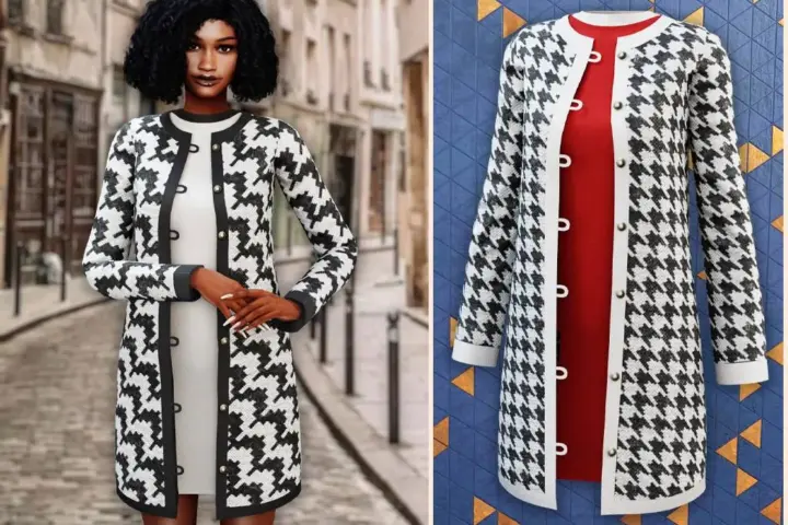 Houndstooth elegance set