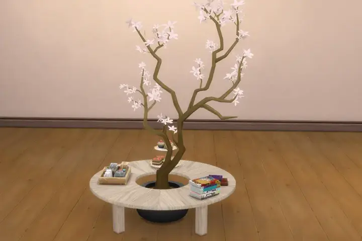 Round coffee table with hole