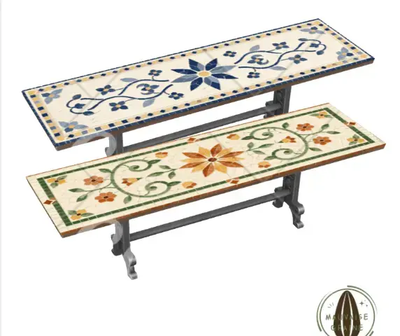 Mosaic farmhouse table