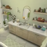 Light Wood & Green Bathroom