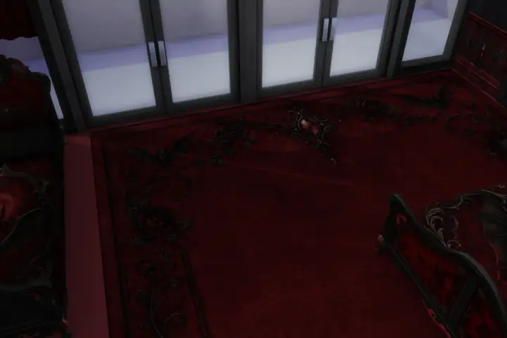 Crimson Nocturne Bedroom Set Full Base Game