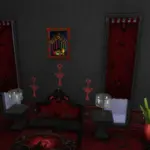 Crimson Nocturne Bedroom Set Full Base Game