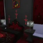 Crimson Nocturne Bedroom Set Full Base Game