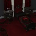 Crimson Nocturne Bedroom Set Full Base Game