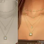 Adorned Necklace Set - Diamond Charm Layered Necklaces