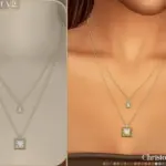 Adorned Necklace Set - Diamond Charm Layered Necklaces