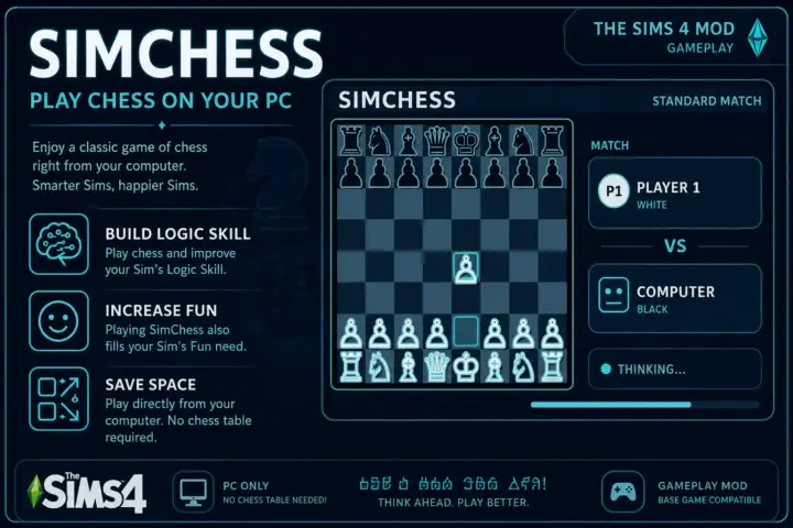 SimChess – Play Chess on Your Computer ♟️