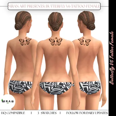 Butterfly V6 Tattoo Female