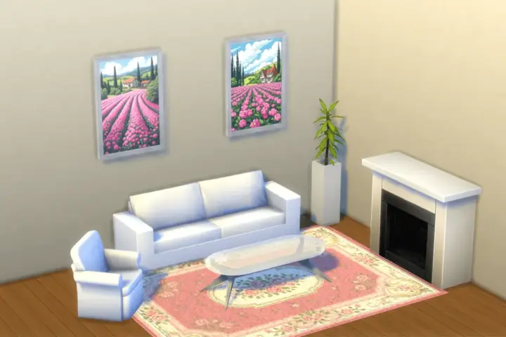 Cottage among the blooms paintings