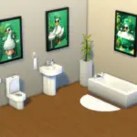 Cool duck in the bathroom, 3 types of colorful, funny duck bathroom paintings