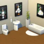 Cool duck in the bathroom, 3 types of colorful, funny duck bathroom paintings