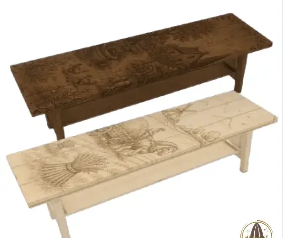 Engraved farmhouse table