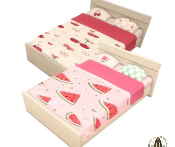 Fruit-themed double bed