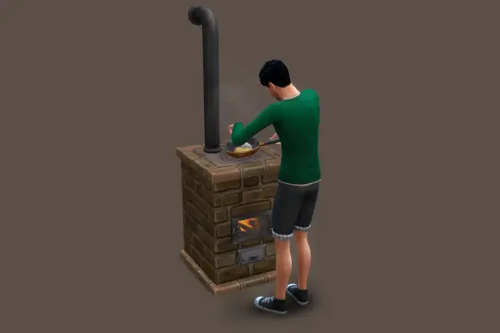 Brick Wood-Burning Stove