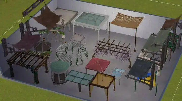 Debug pavilions for building