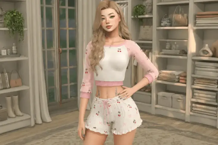 Sweet Cherry Sweater and Shorts