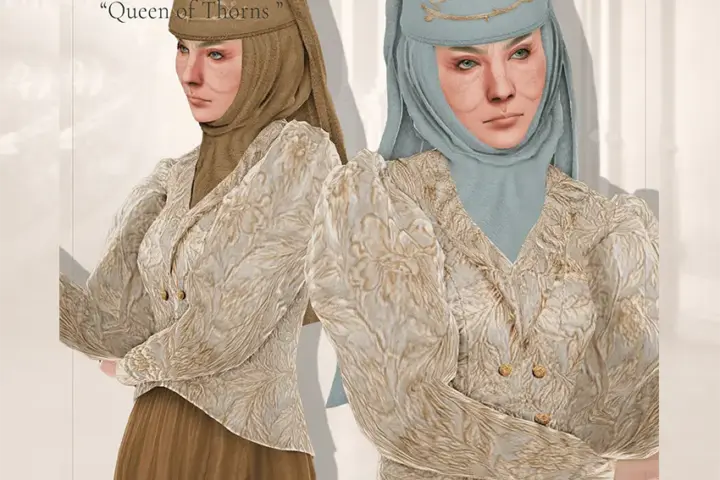 Medieval CC Headdress "Queen of Thorns"
